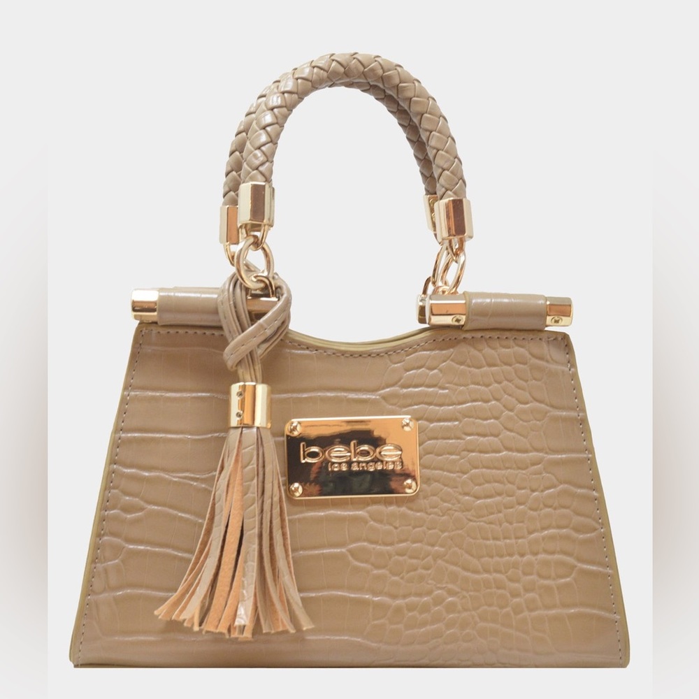 BEBE NATALIE MINI CROCO CROSSBODY